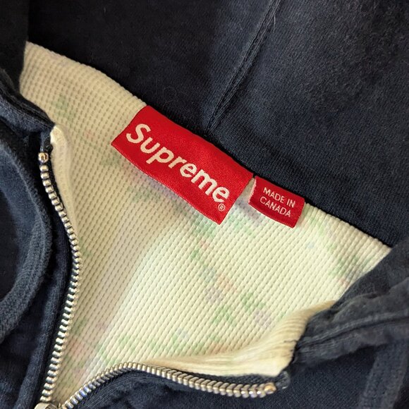 Supreme Zip Hoodie, Small Box Logo, Thermal Lining - Picture 9 of 11